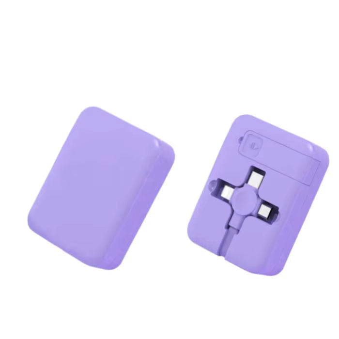 ⚡ Câble 3 en 1 Rétractable avec Support Téléphone – Charge Rapide 3A